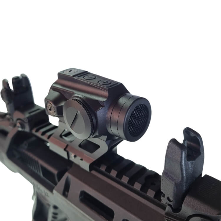 כוונת השלכה וכוונות קופצות מותקנות על מערכת הסבה