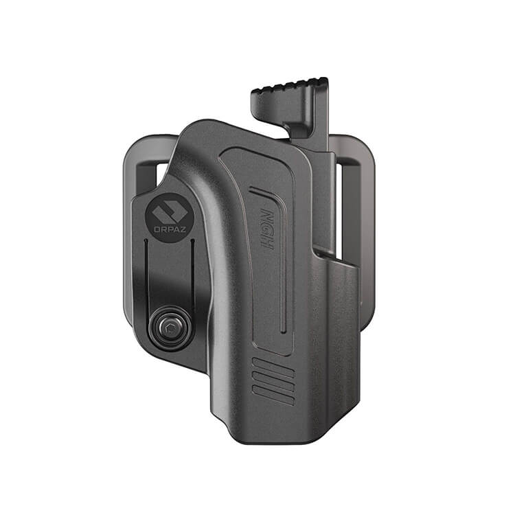 נרתיק חיצוני לגלוק וזיג זאוור עם מנגנון נעילת לחצן דו שלבי Level II מסדרת R של ORPAZ עם מתאם חגורה