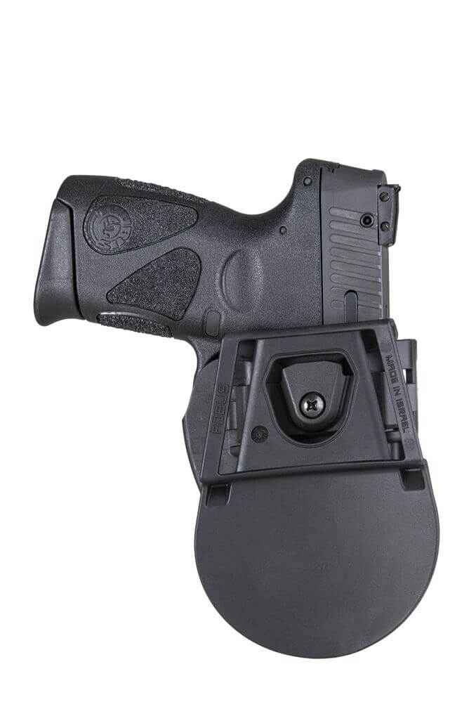 נרתיק לאקדחי טאורוס PT111 לנשיאה פנימית מוסלקת או חיצונית עם פאדל מתאם חגורה