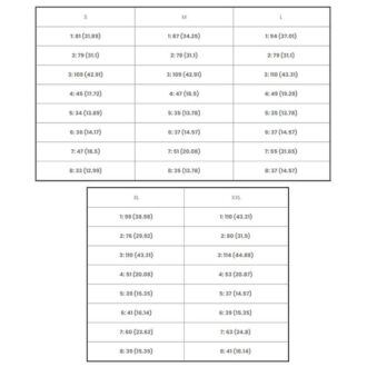 מכנסי מדי ב’ לקניה אונליין – טבלת מידות מכנסי מדי ב’ לקניה אונליין – טבלת מידות