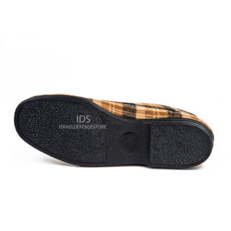 נעלי בית קיפי – חום עם רוכסן – סוליה נעלי בית קיפי – חום עם רוכסן – סוליה