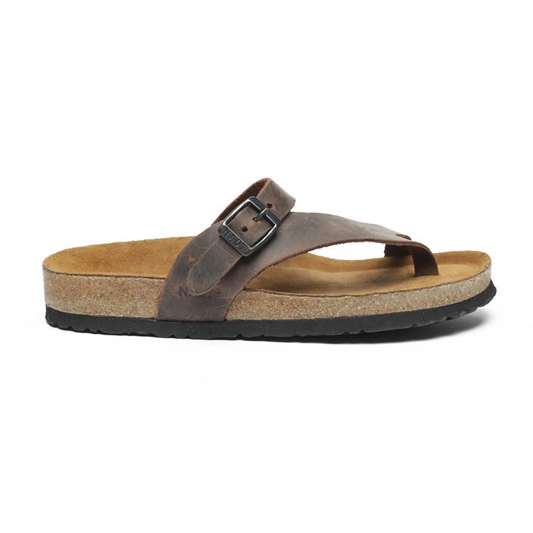 סנדלי אצבע לגבר – דגם עומר של טבע נאות – חום טוף משומן