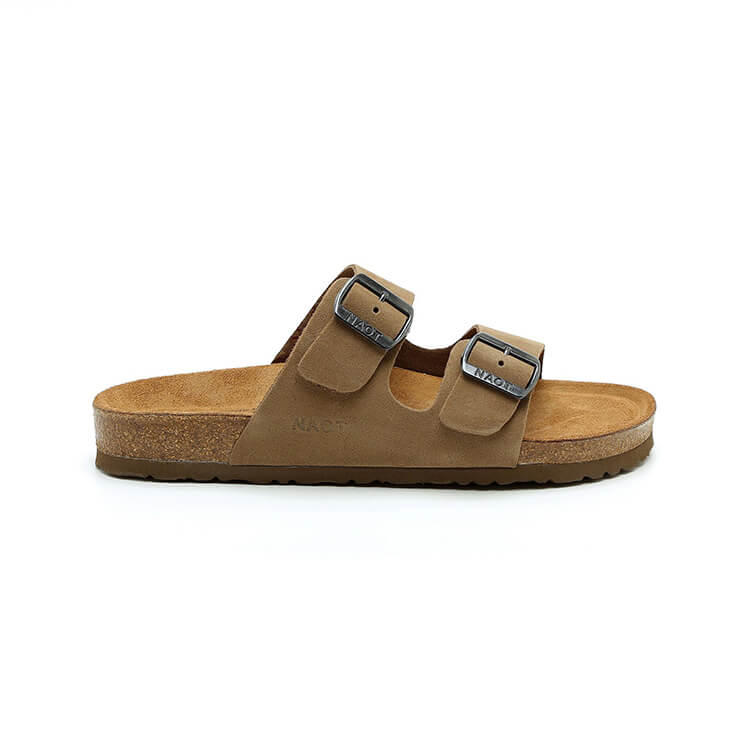 סנדלי טבע נאות לגברים דגם שחר צבע חום, זמש