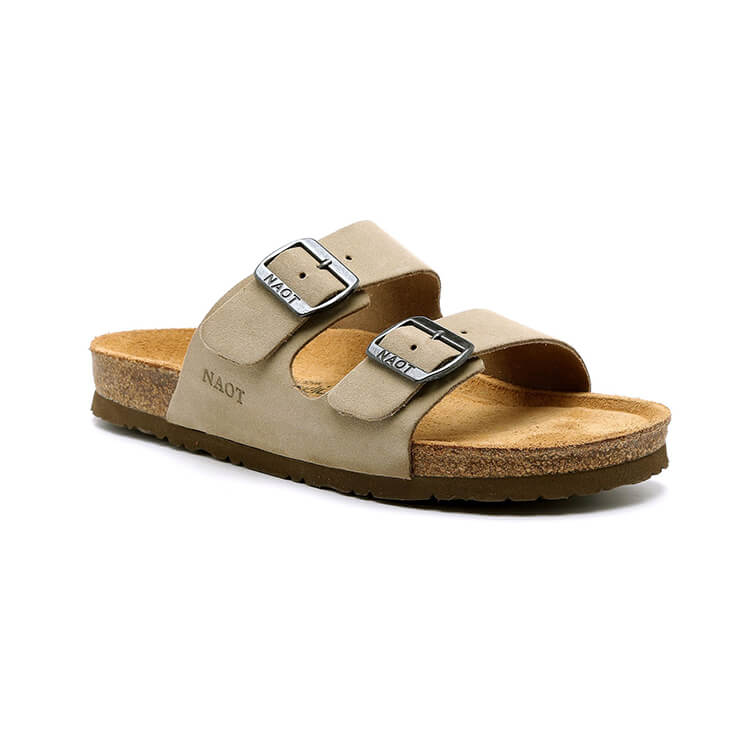 סנדלי טבע נאות לגברים דגם שחר צבע חום טבעי, זמש – סנדלים אורטופדיים