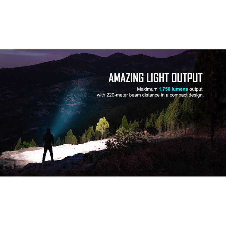 פנס יד טקטי WARRIOR MINI 2 עם סוללה נטענת, 1750 לומנס – OLIGHT – תמונה להמחשה