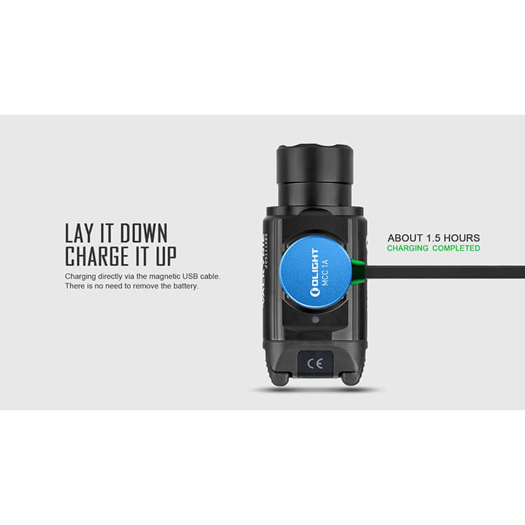 פנס לאקדח גלוק ולמסילות פיקטיני, 1500 לומנס, דגם PL-PRO של OLIGHT – התאמה למסילות – מטען מגנטי