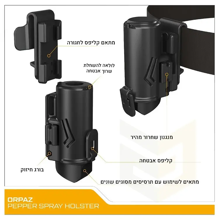 נרתיק לגז פלפל של orpaz – חלקי המוצר