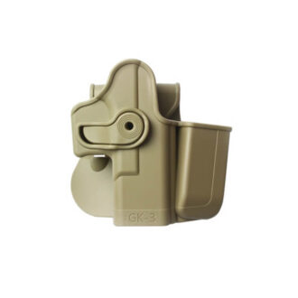 נרתיק משולב לאקדח ומחסנית עם מנגנון אבטחה Level 2 לגלוק 17, 19, 18, 22, 23 ועוד – חאקי IMI-Z1023 נרתיק משולב לאקדח ומחסנית עם מנגנון אבטחה Level 2 לגלוק 17, 19, 18, 22, 23 ועוד – חאקי IMI-Z1023