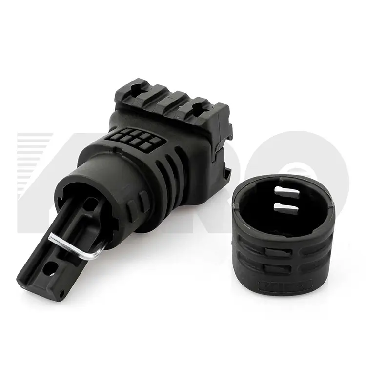 ידית אחיזה קצרה לנשק KIRO MCF – שחור – תא אחסון