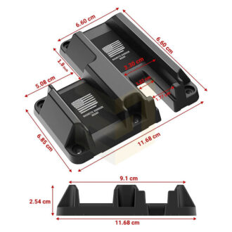 מגנט אקדח ומחסנית לרכב – מידות מגנט אקדח ומחסנית לרכב – מידות