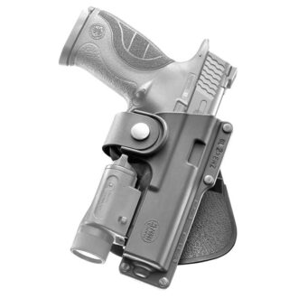 נרתיק לאקדח עם אמצעים כמו פנס או לייזר לאקדחי גלוק, וולטר, סמית' ורוגר בדגמים שונים - חיצוני עם פאדל - Fobus