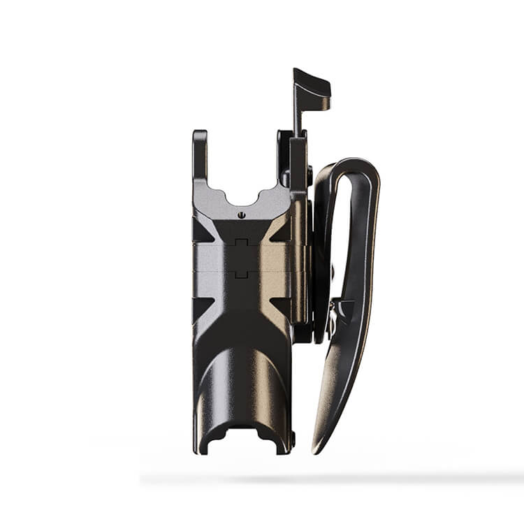 נרתיק לאקדח עם פנס – אורפז דלתא, לאקדחי גלוק 17, 19 ועוד – Orpaz Delta עם מתאם פאדל – מהצד