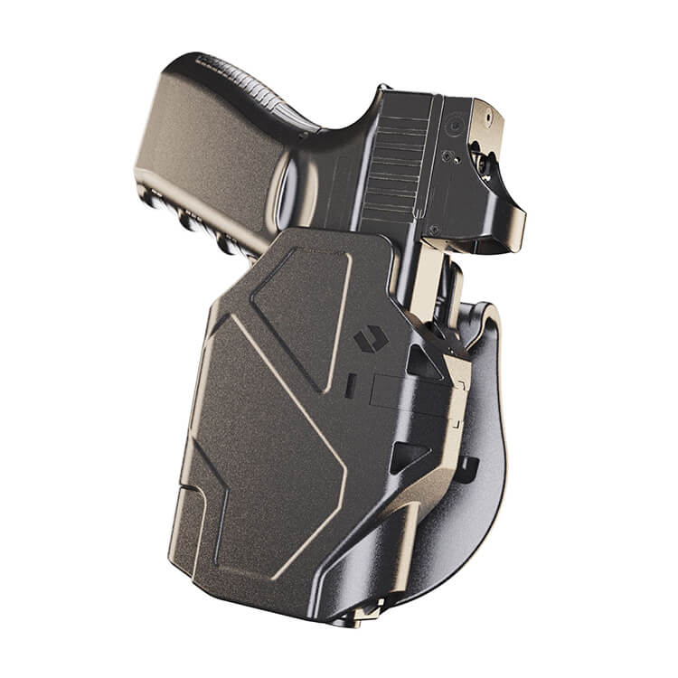 נרתיק לאקדח עם פנס – אורפז דלתא, לאקדחי גלוק 17, 19 ועוד – Orpaz Delta עם מתאם פאדל