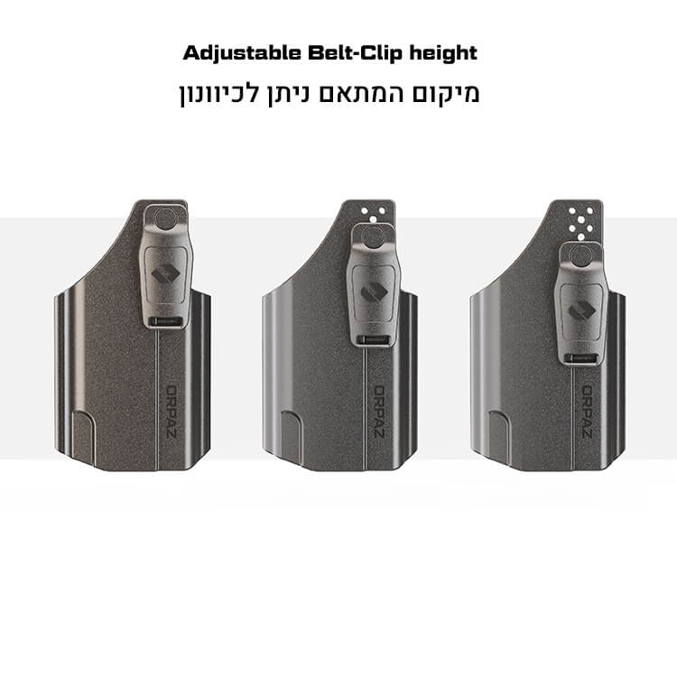 נרתיק נסתר לאקדח עם פנס EVO כוונונן גובה הקליפס