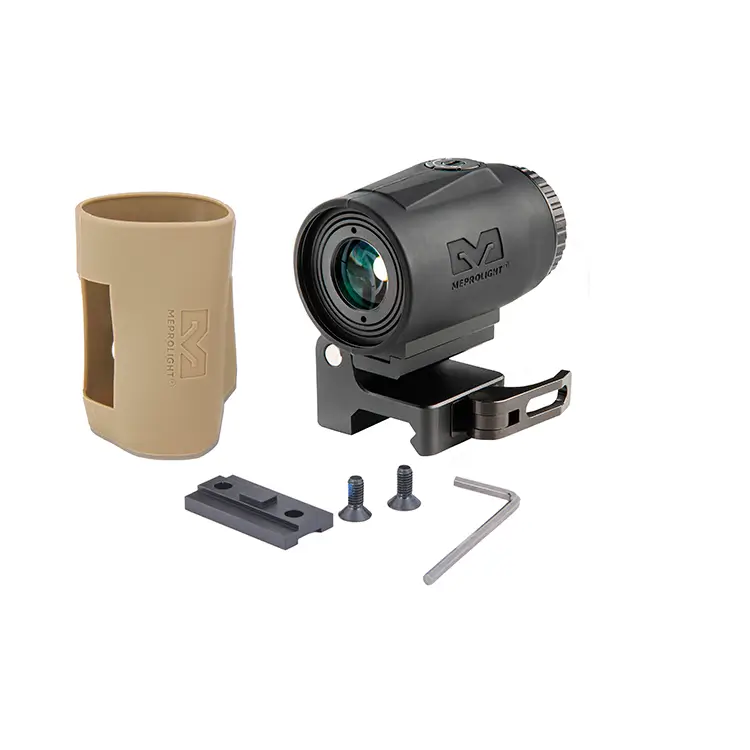 משלש לנשק MEPRO-MMX3 – מכפיל מתקפל מגדיל פי 3 עם כיסוי גומי נוסף