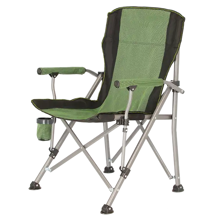 כיסא קמפינג מתקפל על הצד ירוק