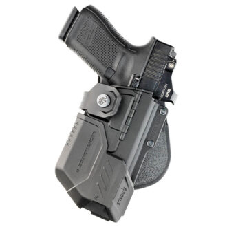 נרתיק לאקדחים עם ציין לייזר או פנס, בעל חיתוך המתאים לאקדח עם כוונת - Fobus RBT19