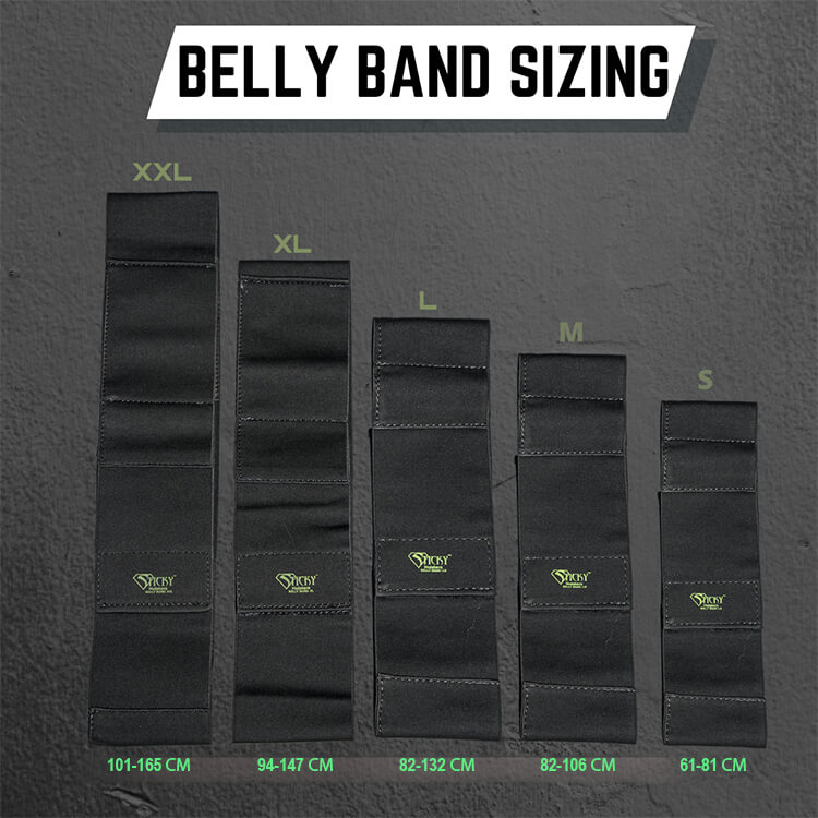 רצועת בטן לנשק – סטיקי הולסטרס – מידות