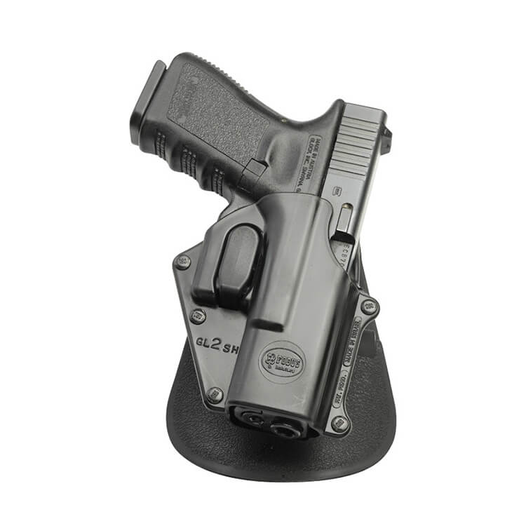 נרתיק לגלוק 45, 44, 35, 34, 32, 31, 25, 23, 22, 19, 17 עם שחרור בלחיצת אצבע – FOBUS GL-2 SH