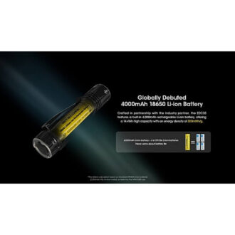 פנס יד עצמתי נטען, 4000 לומן, למרחק 450 מטר – Nitecore פנס יד עצמתי נטען, 4000 לומן, למרחק 450 מטר – Nitecore