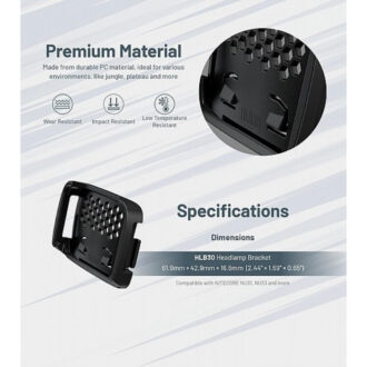 מתאם לפנס לקסדת ספורט לפנסים NU30 ו-NU31 של Nitecore מתאם לפנס לקסדת ספורט לפנסים NU30 ו-NU31 של Nitecore