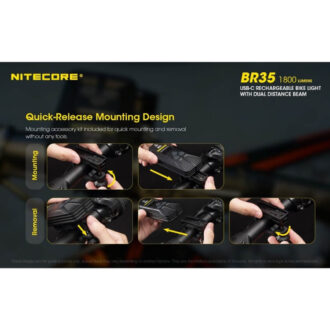 פנס אופניים נטען 1800 לומן – Nitecore פנס אופניים נטען 1800 לומן – Nitecore