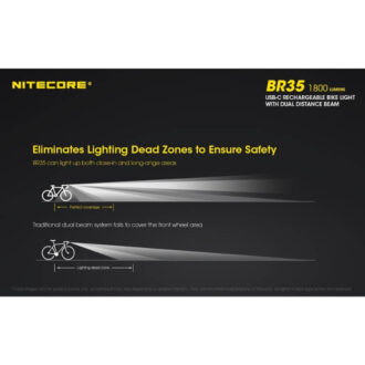 פנס אופניים נטען 1800 לומן – Nitecore פנס אופניים נטען 1800 לומן – Nitecore
