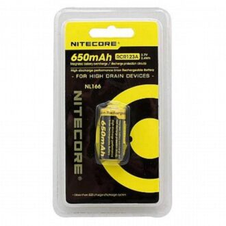 סוללת RCR123A ליתיום נטענת 650mAh של Nitecore סוללת RCR123A ליתיום נטענת 650mAh של Nitecore