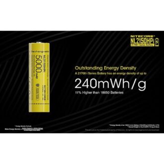 סוללת ליתיום 21700 נטענת 5000mAh של Nitecore סוללת ליתיום 21700 נטענת 5000mAh של Nitecore