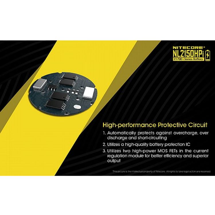 סוללת ליתיום 21700 נטענת 5000mAh של Nitecore