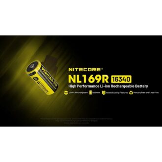 סוללת ליתיום CR123A 16340 עם טעינת USB-C של Nitecore סוללת ליתיום CR123A 16340 עם טעינת USB-C של Nitecore