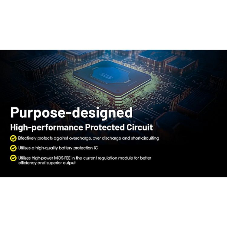 סוללת ליתיום CR123A 16340 עם טעינת USB-C של Nitecore