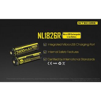 סוללת ליתיום USB נטענת, סוללת ליתיום USB נטענת 18650 2600mAh של Nitecore סוללת ליתיום USB נטענת, סוללת ליתיום USB נטענת 18650 2600mAh של Nitecore