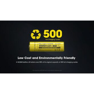 סוללת ליתיום חזקה נטענת 18650 4000mAh של Nitecore סוללת ליתיום חזקה נטענת 18650 4000mAh של Nitecore