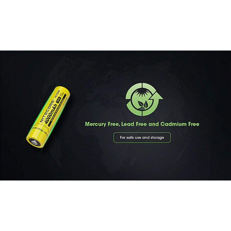 סוללת ליתיום חזקה נטענת 18650 4000mAh של Nitecore