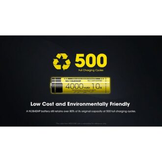 סוללת ליתיום נטענת 18650 4000mAh 10A של Nitecore סוללת ליתיום נטענת 18650 4000mAh 10A של Nitecore