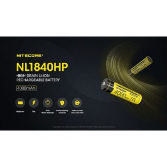 סוללת ליתיום נטענת 18650 4000mAh 10A של Nitecore סוללת ליתיום נטענת 18650 4000mAh 10A של Nitecore