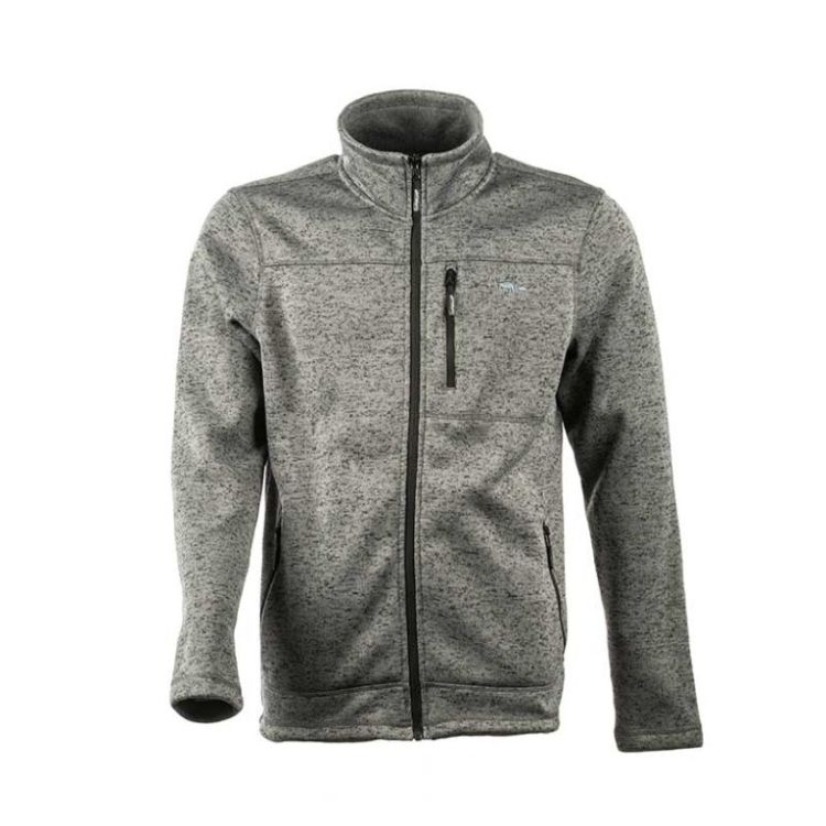 ג’קט פליז לגברים אפור