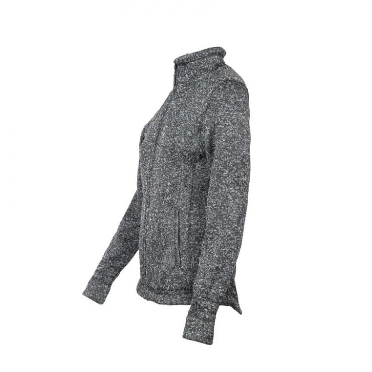 ג’קט פליז שחור מלאנג צד WOLVERINE