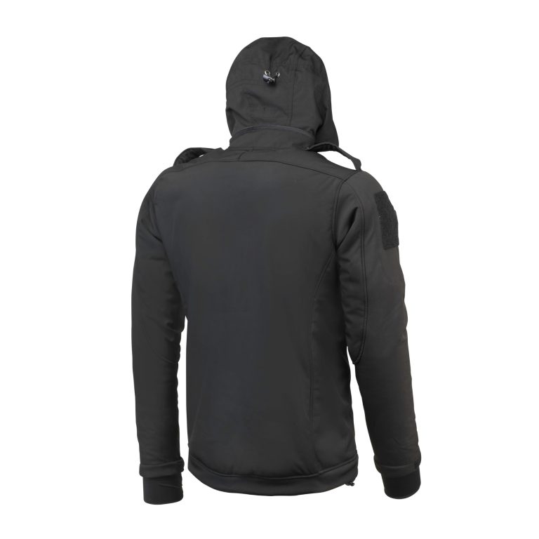 מעיל סוטפשל טקטי שחור אחורה