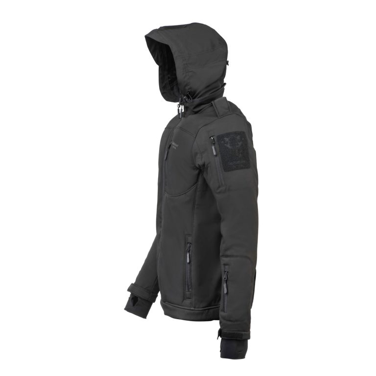 מעיל סוטפשל טקטי שחור שרוול