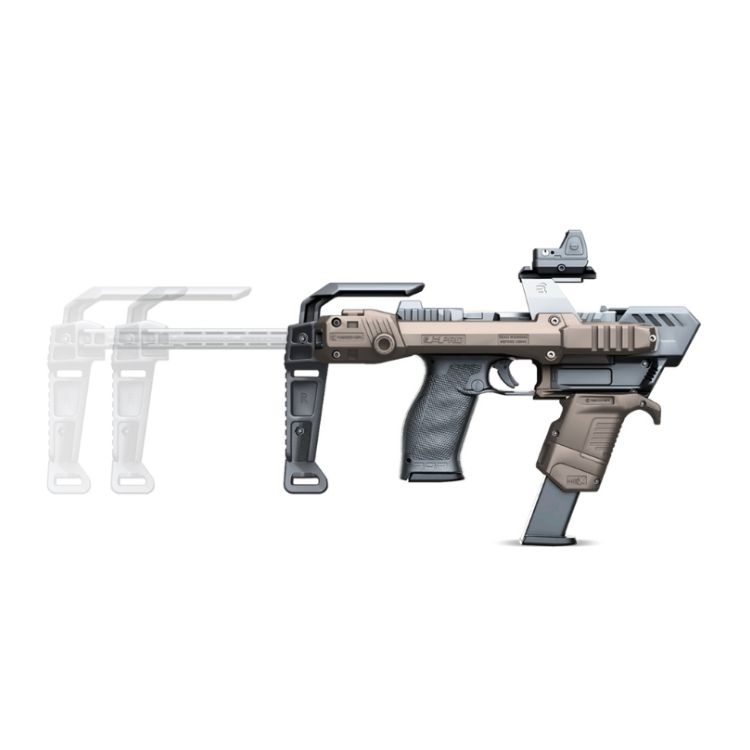 מערכת הסבה לאקדחי גלוק חום בהיר מבט מהצד