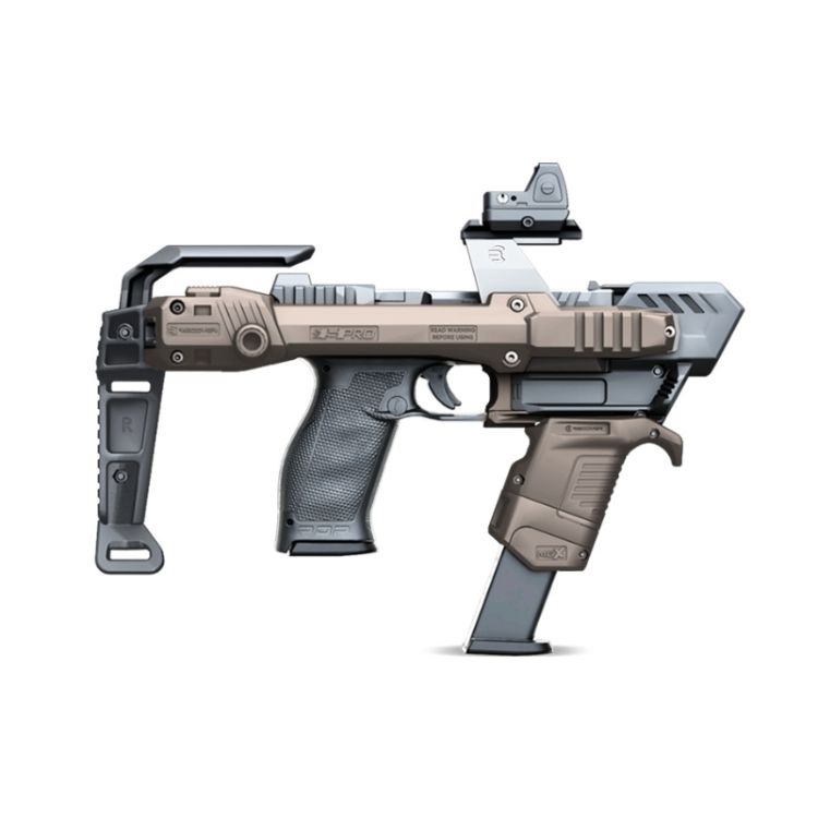 מערכת הסבה לאקדחי גלוק חום בהיר מבט מצד ימין