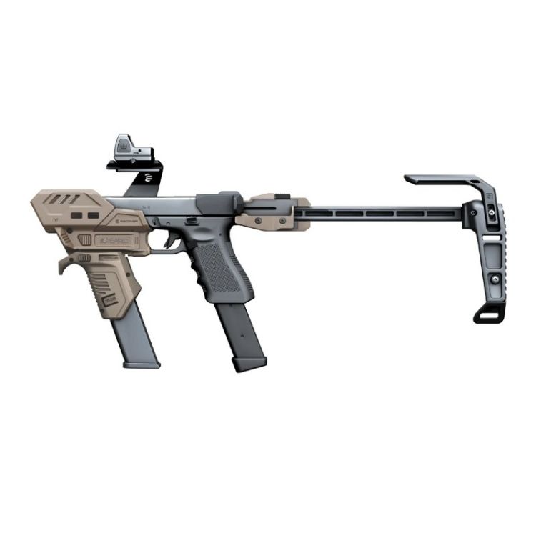 מערכת הסבה לאקדחי גלוק חום בהיר קט פתוח מבט נוסף מהצד