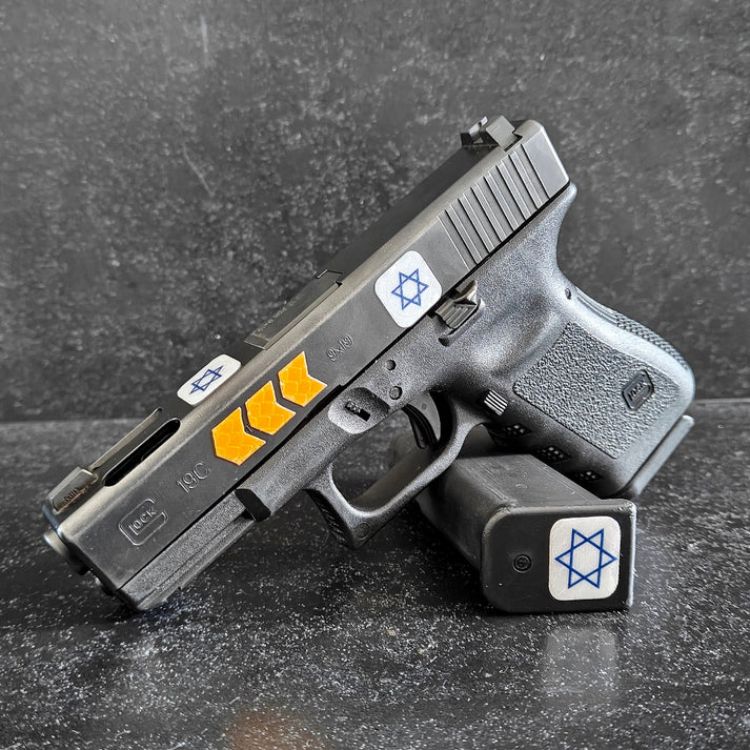 מדבקות זיהוי לאקדח, עמידות ומחזירות אור