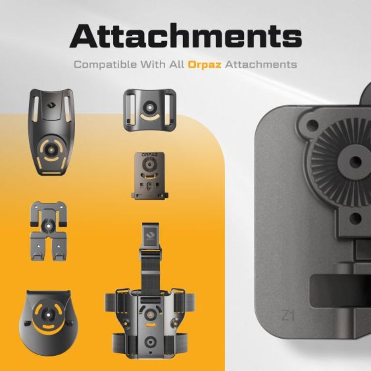 נרתיק שליפה קדמית מהירה לגלוק 17, 19 ועוד עם משתיק כוונת, ליד ימין ושמאל(7)