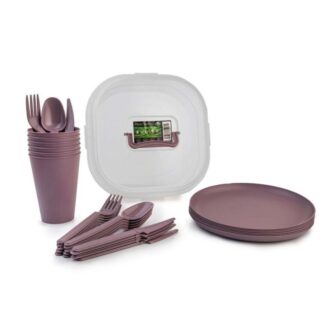 סט פיקניק רב פעמי ל-6 אנשים – צלחות, כוסות וסכו”ם – סגול סט פיקניק רב פעמי ל-6 אנשים – צלחות, כוסות וסכו”ם – סגול