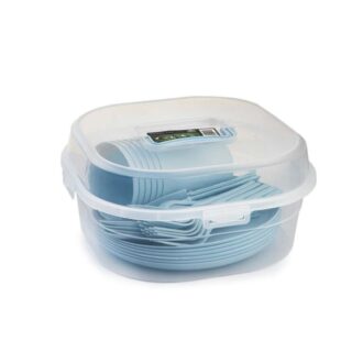 סט פיקניק רב פעמי ל-6 אנשים – צלחות, כוסות וסכו”ם – תכלת(4) סט פיקניק רב פעמי ל-6 אנשים – צלחות, כוסות וסכו”ם – תכלת(4)