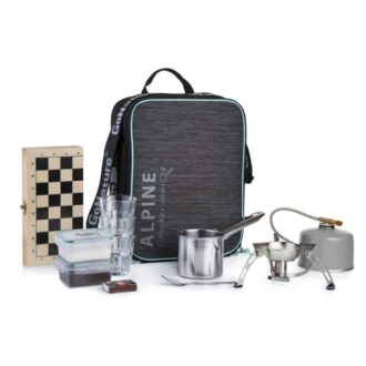 ערכת קפה אלפינית עם לוח שש-בש / דמקה