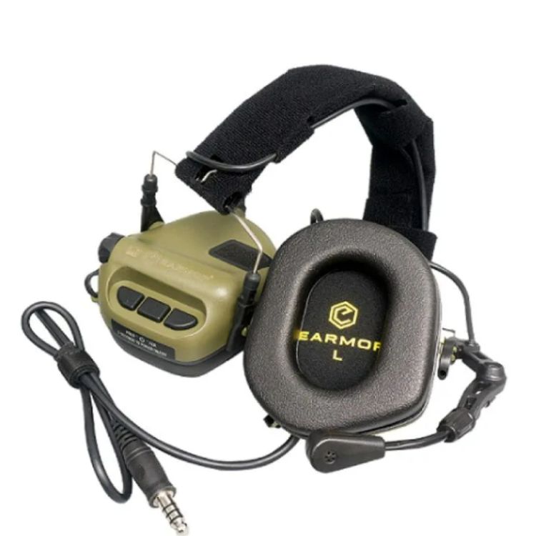 אוזניות טקטיות עם סינון רעשים + מיקרופון EARMOR M32X